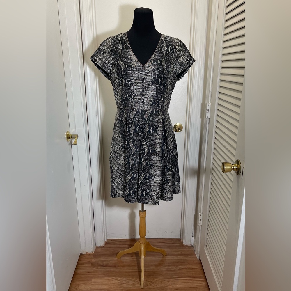 Heritage Textured Fit-and-Flare Tweed Dress